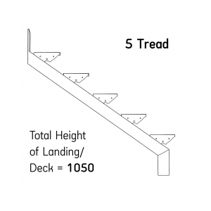 5 Tread – Steel Stair Stringer