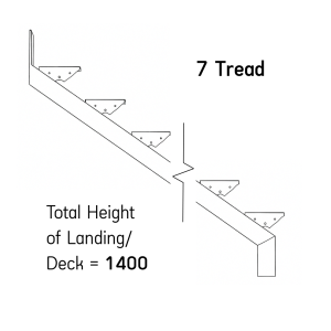 7 Tread – Steel Stair Stringer